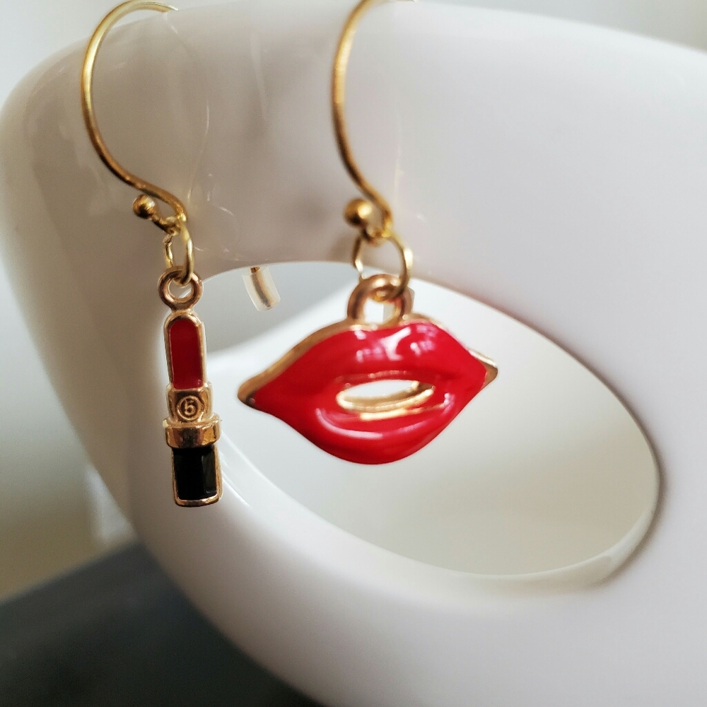 Handmade Lushous Lips Earrings